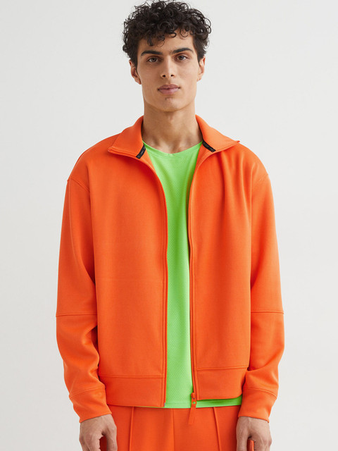 

H&M Men Orange Relaxed Fit Track Jacket