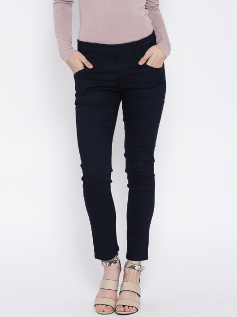 

Devis Navy Ankle-Length Treggings, Navy blue