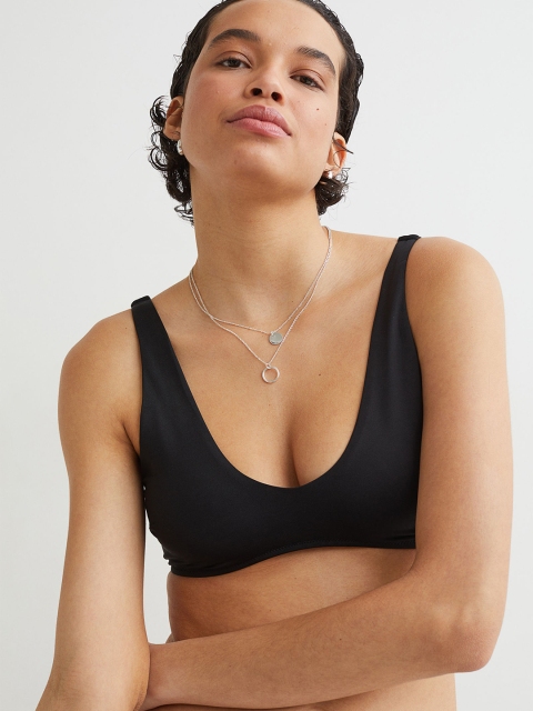 

H&M Women Black Padded Bikini Top