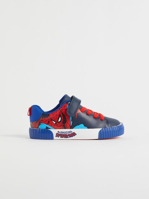

H&M Girls Red & Blue Spider Man Printed Trainers