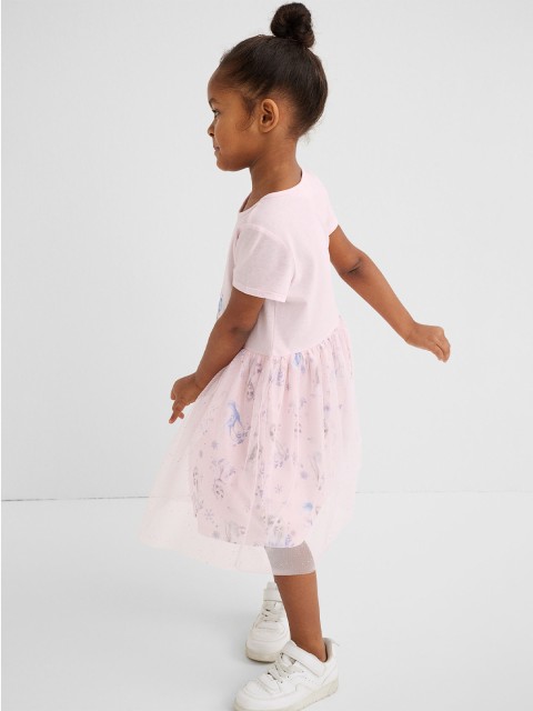 

H&M Girls Pink Printed Tulle Dress