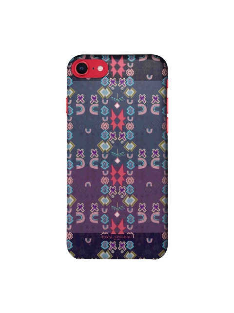 

Payal Singhal iPhone SE Ikat Star Purple Small Sleek Back Case, Multi