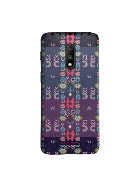 

Payal Singhal Multicoloured Ikat Star Purple Small Sleek Back Case, Multi