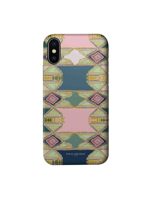 

Payal Singhal iPhone XS Aztec Green Sleek Back Case, Multi