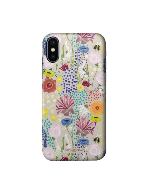 

Payal Singhal Multicoloured Bee Garden Stone iPhone XS Back Case, Multi