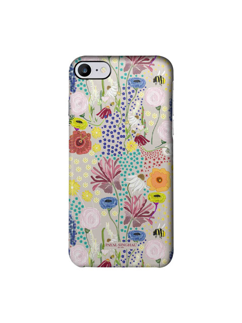 

Payal Singhal Multicoloured Floral Bee Garden Printed iPhone 7 Slim Back Case, Multi