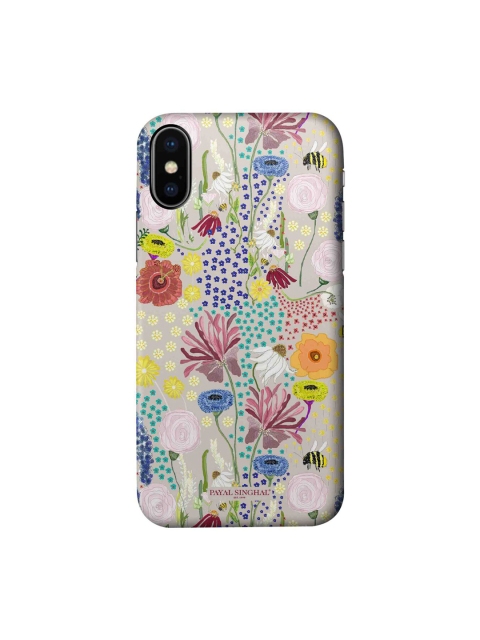 

Payal Singhal Multicoloured Bee Garden Stone iPhone X Slim Back Case, Multi