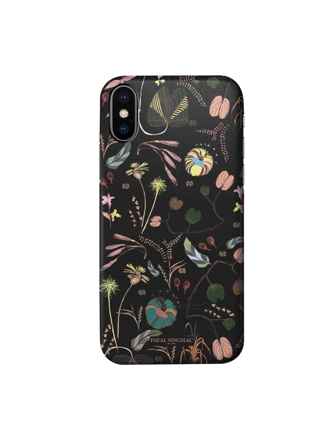 

Payal Singhal iPhone XS Gunmetal Black Sleek Back Case, Multi