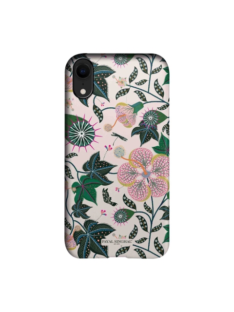 

Payal Singhal Pink & Green Floral Printed iPhone XR Slim Back Case