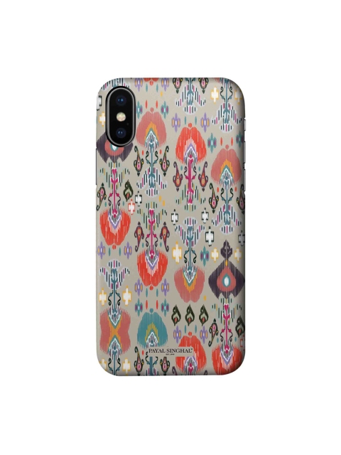 

Payal Singhal Multicoloured Ikat Garden Printed iPhone XS Slim Back Case, Multi