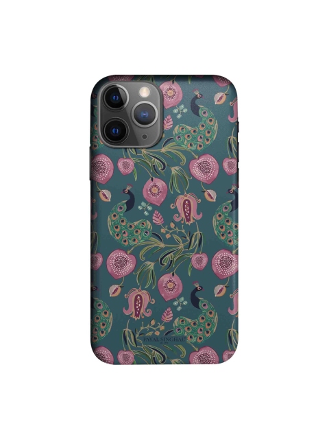 

Payal Singhal Teal Blue Anaar Mor Sleek Back Case for iPhone 11 Pro Max