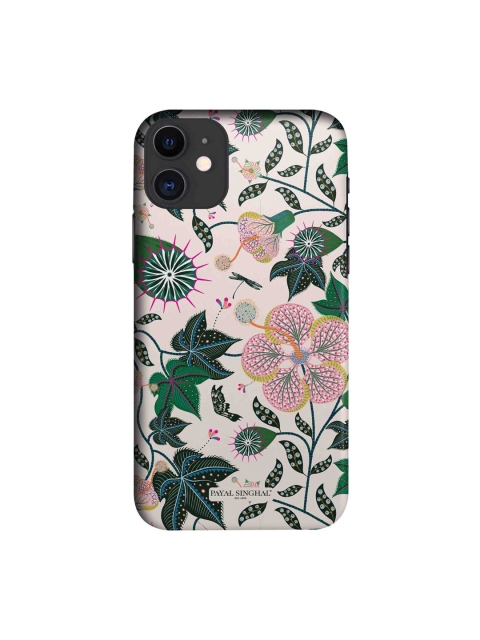 

Payal Singhal iPhone 11 Abutilon White Sleek Back Case, Multi