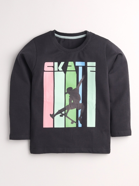 

Toonyport Boys Black Printed T-shirt