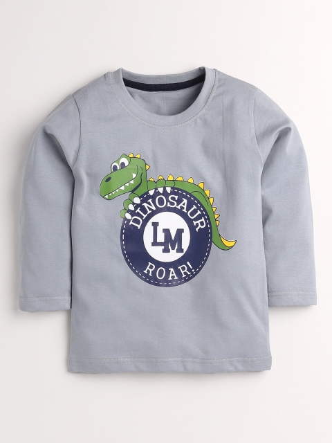 

Toonyport Boys Grey & silver Sports Printed Applique T-shirt