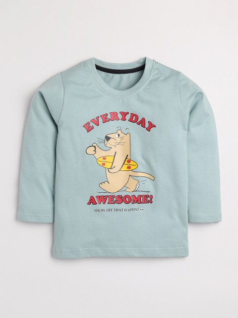 

Toonyport Boys Green Printed T-shirt