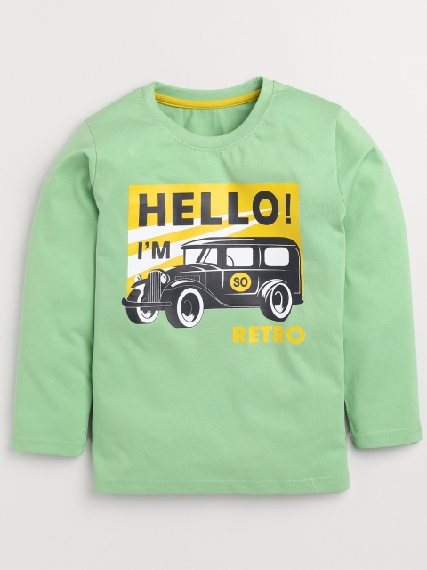 

Toonyport Boys Green Printed T-shirt