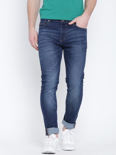 

United Colors of Benetton Men Blue Carrot Slim Fit Stretchable Jeans