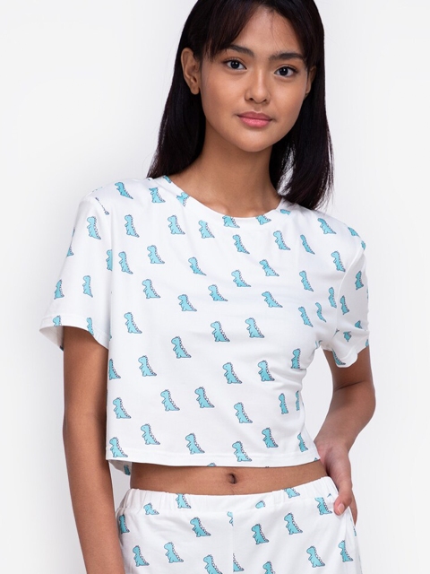 

ZALORA BASICS Multicoloured Print Tank Crop Top, Multi
