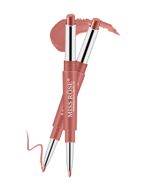 

MISS ROSE Women Beige 2 In 1 Creamy Matte Bel Air Lipstick