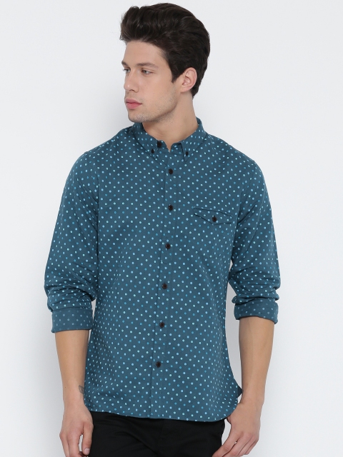 

United Colors of Benetton Men Blue Printed Casual Shirt
