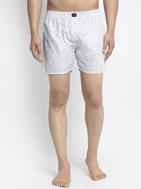 

Big Fox Men White Printed Pure Cotton Boxers