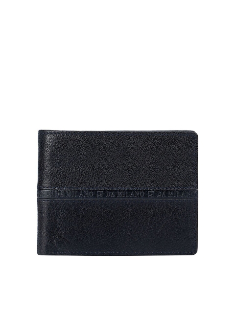 

Da Milano Men Navy Blue Textured Two Fold Wallet