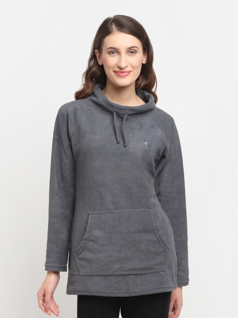 

Kanvin Women Charcoal Grey Sweatshirt