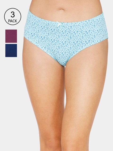 

Zivame Women Blue & Purple Pack of 3 Hipster Briefs ZI2623FASHDBLUE