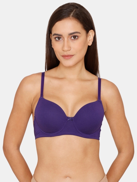 

Zivame Purple Lightly Padded Half Coverage All Day Comfort Bra