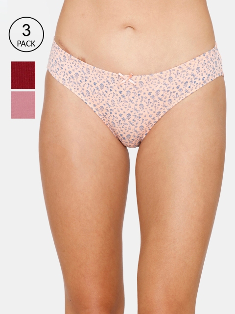 

Zivame Women Pack of 3 Solid Bikini, Multi
