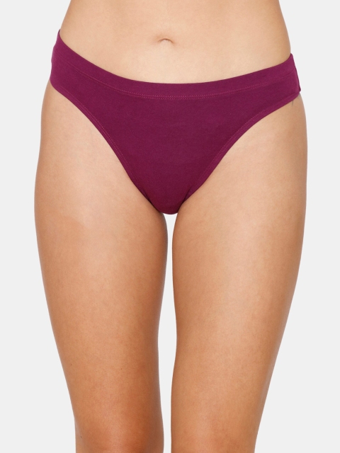

Zivame Women Purple Solid Bikini Briefs ZI2618FASHEPURP