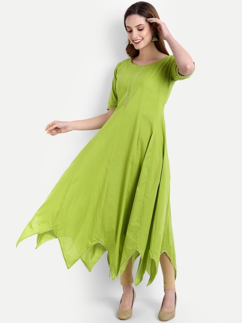 

PNEHA Women Fluorescent Green Kurta