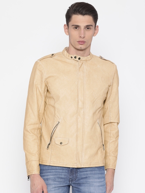 

Jack & Jones Men Beige Solid Jacket