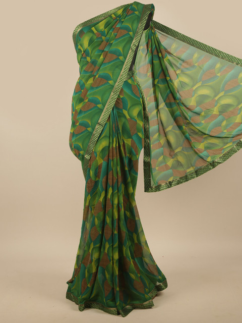 

Pothys Green & Red Printed Saree