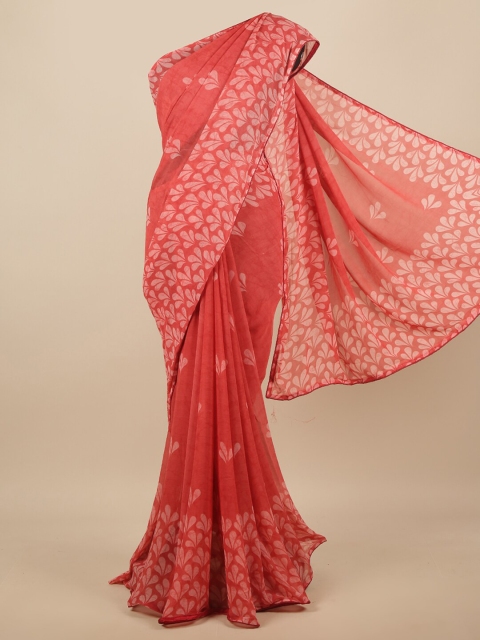 

Pothys Pink & White Floral Saree