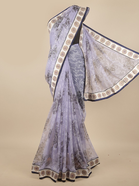 

Pothys Blue & White Floral Saree