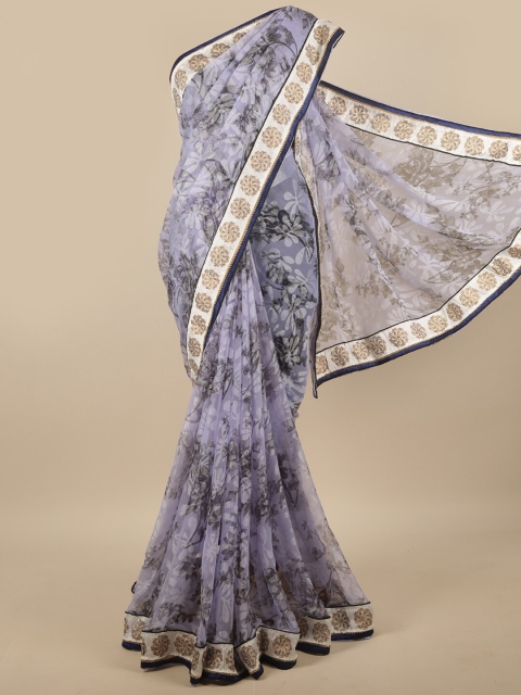 

Pothys Blue & White Floral Saree