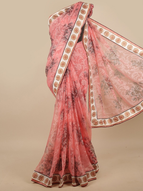 

Pothys Pink & White Floral Saree
