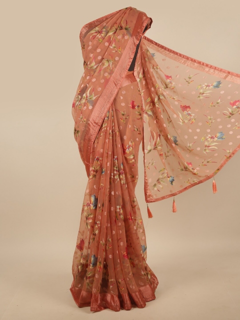 

Pothys Mauve & Green Floral Saree