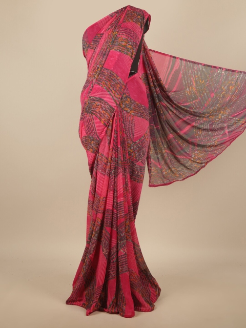 

Pothys Pink & Green Printed Saree