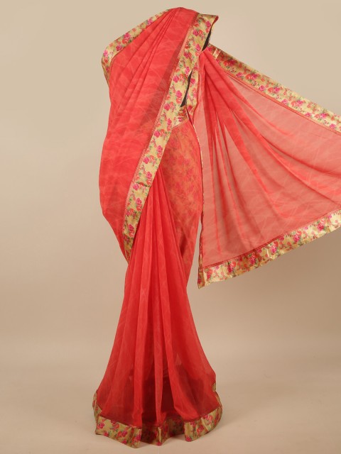 

Pothys Pink & Magenta Floral Printed Saree
