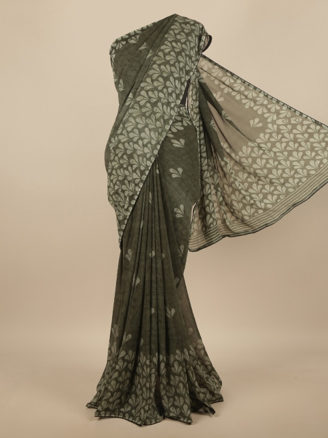 

Pothys Green & White Floral Saree