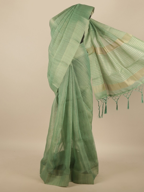 

Pothys Green Jute Silk Saree