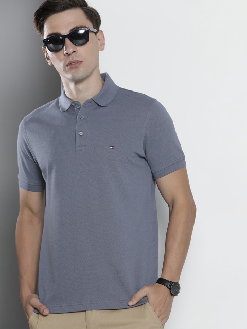 

Tommy Hilfiger Men Blue Polo Collar Slim Fit T-shirt