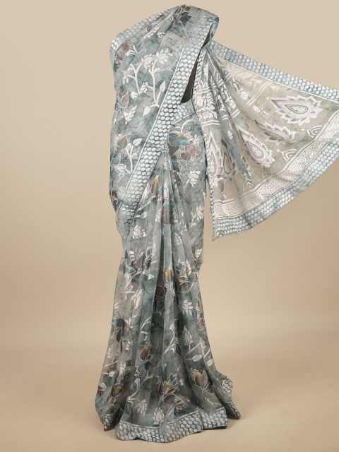 

Pothys Grey Floral Saree