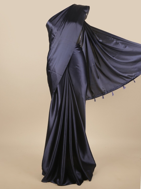 

Pothys Navy Blue Satin Saree
