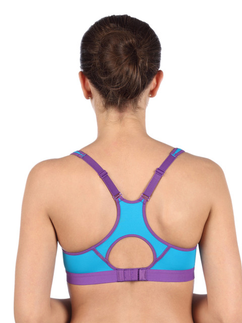

Triumph Triaction 36 Padded Wireless Racer Back High Bounce Control Sports Bra, Blue