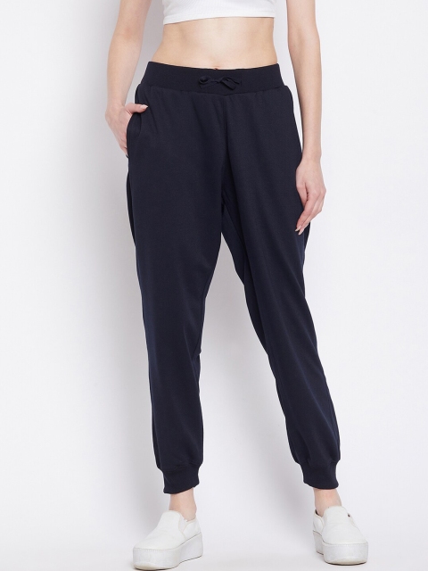 

FRENCH FLEXIOUS Women Navy Blue Solid Relaxed Fit Joggers