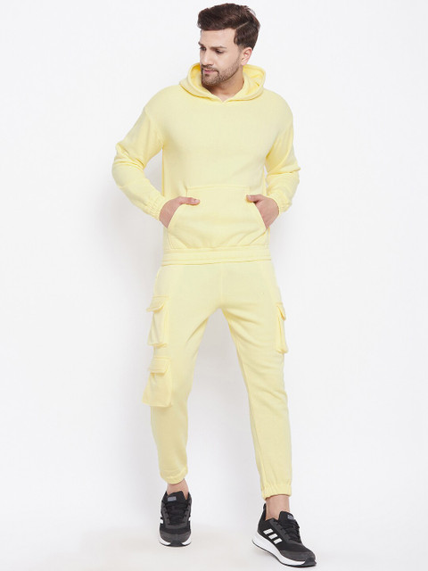 

FUGAZEE Men Yellow Solid Tracksuit