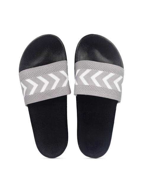 

Pampy Angel Men Grey & White Printed Rubber Sliders